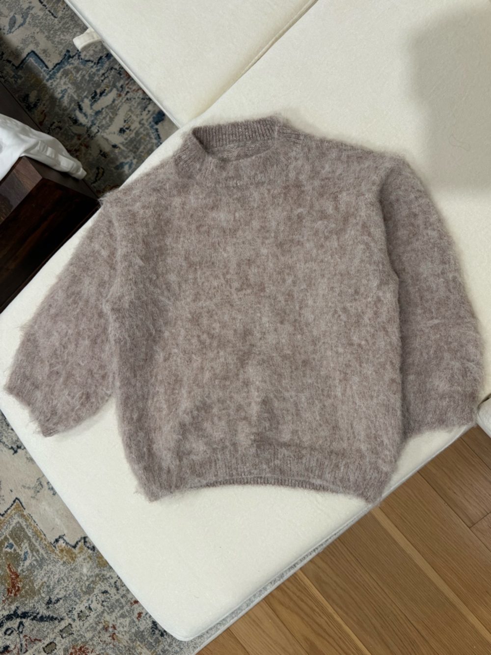 Alpaca Cozy Fuzzy Sleeveless Knit Top in Dusty Mauve